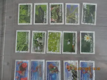 15 timbres oblitérés France Meilleurs voeux et vacances