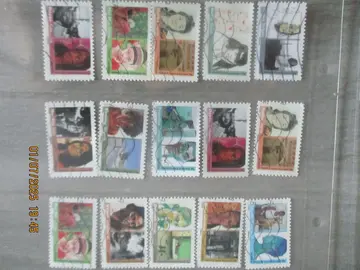 15 timbres oblitérés France "Femmes du Monde"