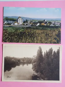 Lot de 2 cartes postales anciennes LA ROCHE-POSAY (Vienne)