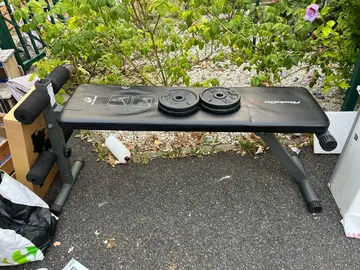 banc de sport + 4 poids de 2kg