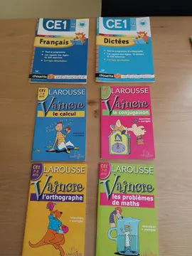 6 cahiers exercices CE 1