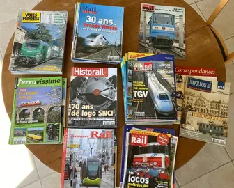 collection de magazines ferroviaires