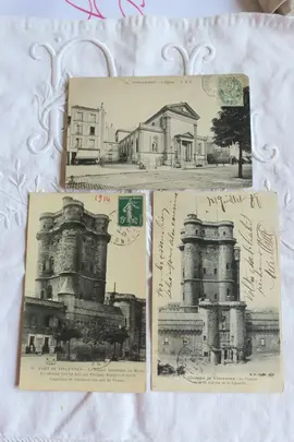 Lot de 3 cartes de Vincennes Années 1900