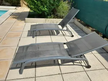 Lot de 2 transats de jardin multi positions