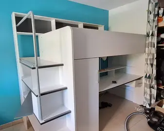 Mezzanine bureau rangement