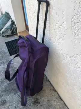 sac voyage, avec poignée rétractable et roulettes