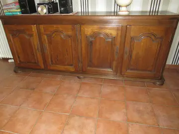 meuble bas 4 portes chêne massif chevillé