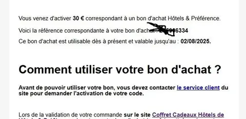 don bon d achat 30€