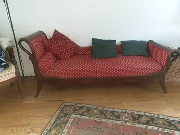 Banquette "col de cygne" - table en bois
