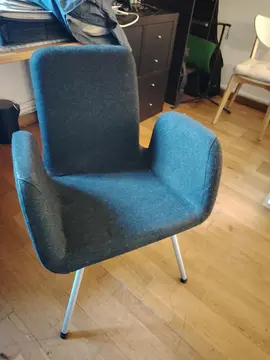 6 chaises tissu noir