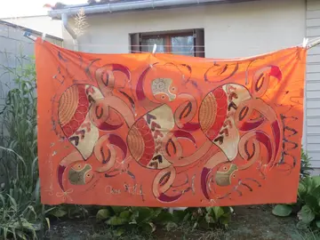 grande peinture sur tissu Nouvelle Calédonie