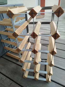 Range bouteille bois et métal