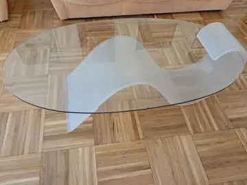 table basse de salon en verre L 1,30 .l 70