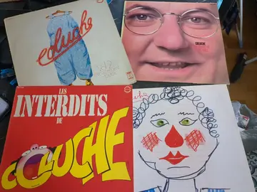 lot 4 vinyles Coluche