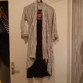 Chemise longue avec caraco - Style 2 en 1 - Taille XL