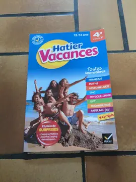 cahier de vacances vers la 3 ème