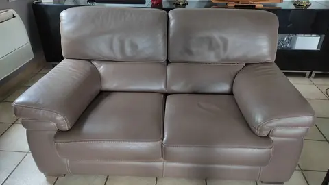 Canapé Cuir 2pl + 2 fauteuils Cuir