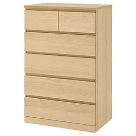 commode MALM 6 tiroirs