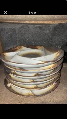 6 assiettes à fondue