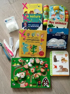 Lot de livres et jeu enfant