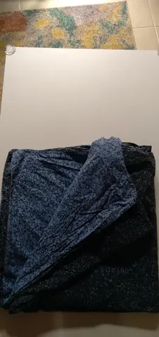 Housse couette 180*210cm coton bleu et noir très bon état