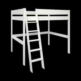 Lit mezzanine en bois blanc
