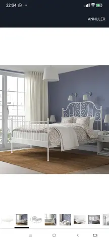 lit fer forgé blanc Ikea