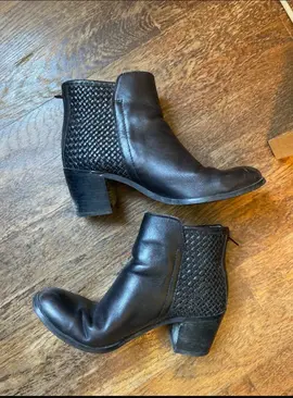 paire de bottines noires à tons, taille 40 femmes