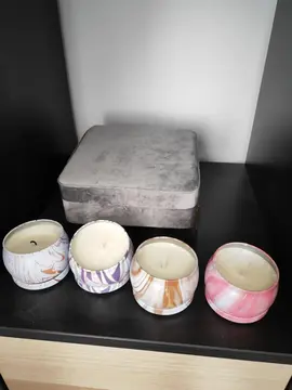 bougies et/ou boîte à bijoux en velours