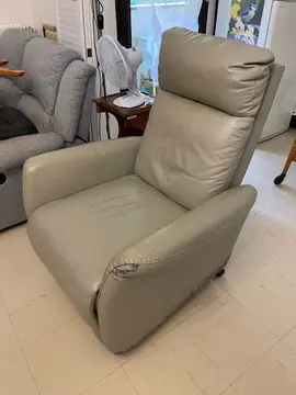 fauteuil électrique cuir beige