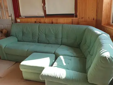 canapé d angle 4 places et pouf