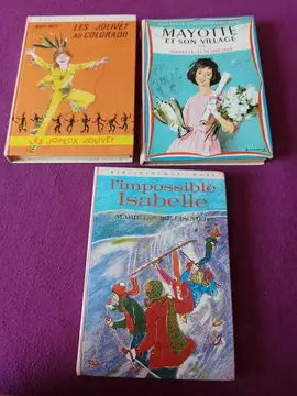 3 vieux livres bibliothèque rose
