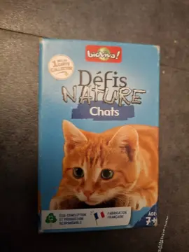 Jeu de carte défi nature Chats