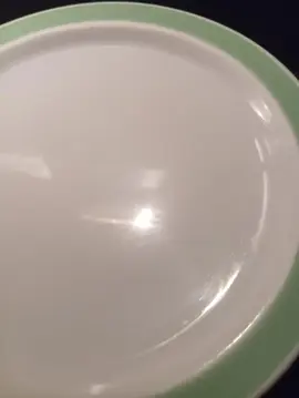 1 assiette blanche avec une bande verte
