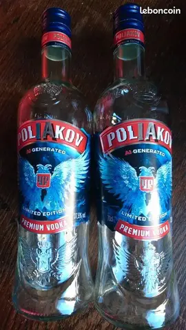 Bouteilles en verre vides - vodka POLIAKOV édition limitée "IA"