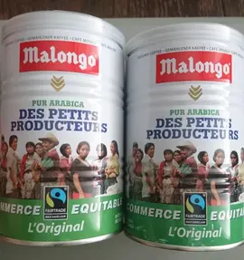 Boîtes de café vides en aluminium "Malongo"
