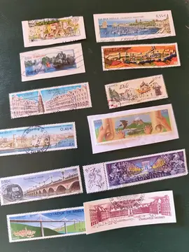 12 timbres France..longs...