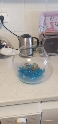 Boule à poisson, billes plates, déco et epuisette