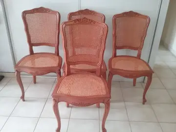 3 chaises en merisier