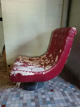 fauteuil skaï rouge