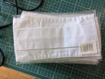 masque en tissu blanc