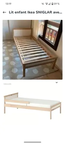 Lit enfant Ikea SNIGLAR sans matelas
