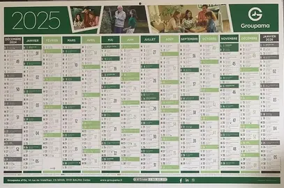 Grand calendrier 2025