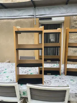 petite étagère murale design bois et noir