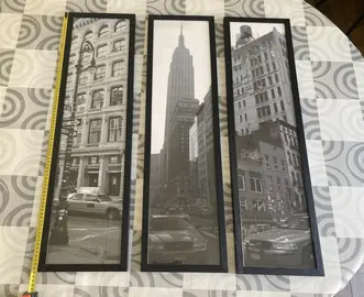 Lot de 3 cadres New York noir et blanc