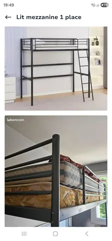 lit superposé + matelas