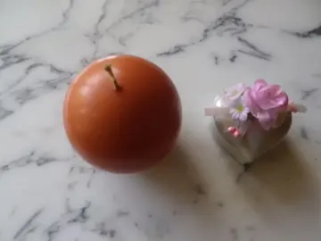 Bougie ronde orange