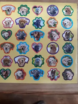feuille d'autocollants "chiens"