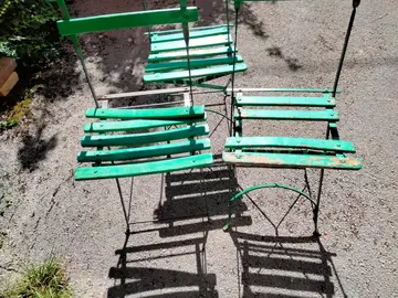 4 chaises pliantes de jardin