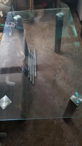 table en verre